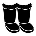Winter boots silhouette Royalty Free Stock Photo