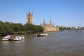 Silhouette of the Palace of Westminster is the meeting place of the House of Commons and the House of Lords,