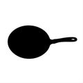 silhouette of a pancake pan Royalty Free Stock Photo