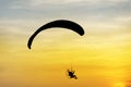 Silhouette of para motor Royalty Free Stock Photo