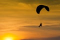 Silhouette of para motor Royalty Free Stock Photo