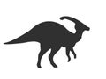 Silhouette Parasaurolophus dinosaur jurassic prehistoric animal