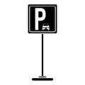 Silhouette parking sign road street vehicle