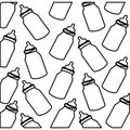 silhouette pattern baby bottles with suck