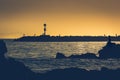 Silhouette of a pelican at Little Corona Beach