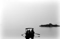 Silhouette of people in Boat