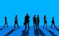 Silhouette People Global Business Cityscape Teamwork Concept Royalty Free Stock Photo