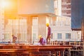 Silhouette People heavy industrial sector construction