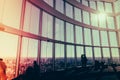 Silhouette people with Observation windows in Tokyo views Royalty Free Stock Photo