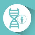 Silhouette person medical genetic icon design