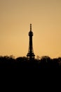 Silhouette of Petrin tower