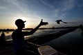 A silhouette photo of a man