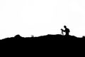 Silhouette of photographer.