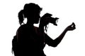 Silhouette of a Photographer With Money Gesture