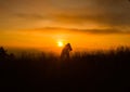 Silhouette of photographer taking picture