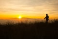 Silhouette of photographer taking picture