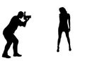 Silhouette photographer Royalty Free Stock Photo