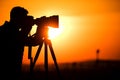 Photography Hobbyist Silhouette Royalty Free Stock Photo