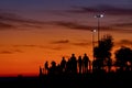 Silhouette photography in sunset