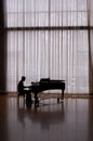 Silhouette pianist