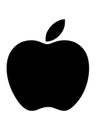 Silhouette picture of an Apple Royalty Free Stock Photo