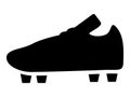 Silhouette picture of a football boot icon Royalty Free Stock Photo