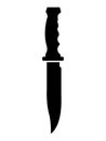 Silhouette picture of a Knife Icon Royalty Free Stock Photo