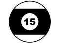 Silhouette picture of a pool ball Icon Royalty Free Stock Photo