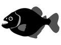 Silhouette of piranha