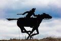 Silhouette of Pony Express Rider