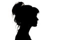 Silhouette of beautiful profile of female head concept beauty and fashion Royalty Free Stock Photo