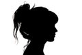 Silhouette of beautiful profile of woman face concept beauty and fashion Royalty Free Stock Photo