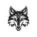 Wolf Head Logo of animal face clipart