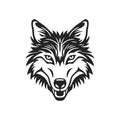Wolf Head Logo of animal face clip art