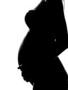 Silhouette of pregnant woman