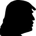 Silhouette of President Trump