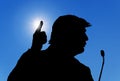 Donald Trump silhouette Royalty Free Stock Photo