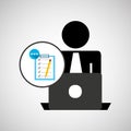 Silhouette programmer working laptop www checklist