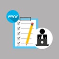 Silhouette programmer working laptop www checklist