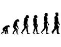 Silhouette progress Man evolution.