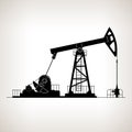 Silhouette Pumpjack or Oil Pump