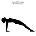 Silhouette of Purvottanasana