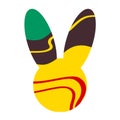 Silhouette of a rabbit head with an abstract pattern Royalty Free Stock Photo