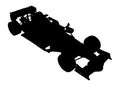 Silhouette of a racing car isolated on a white background. Isometric view. Vector illustration Royalty Free Stock Photo