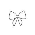 silhouette realistic cute ribbon with bow