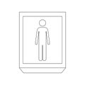 Silhouette rectangle contour person silhouette Royalty Free Stock Photo