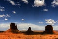 Silhouette of red Monument Valley, Arizona, Utha.