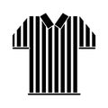 Silhouette referee jersey stripes american football