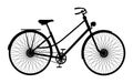 Silhouette of retro bicycle Royalty Free Stock Photo