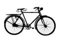 Silhouette of retro bicycle Royalty Free Stock Photo